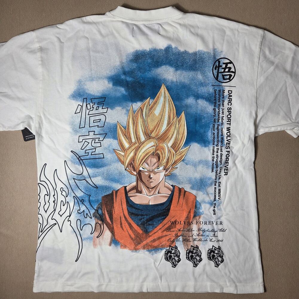 Darc Sport x Dragon Ball Z Goku Limited Edition Oversized Tee White L